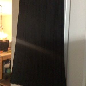 Black pleated long skirt, size 10